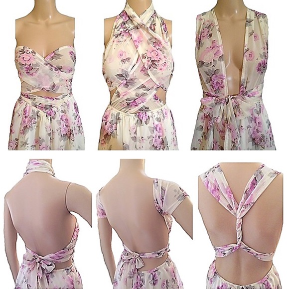 Floral Bandage Wrap Romper - Picture 9 of 9